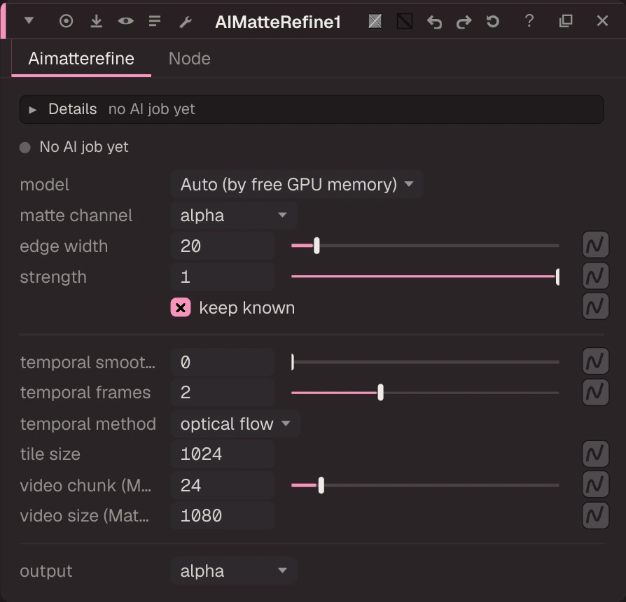 AIMatteRefine properties