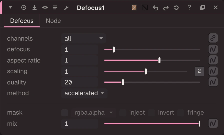 Defocus properties