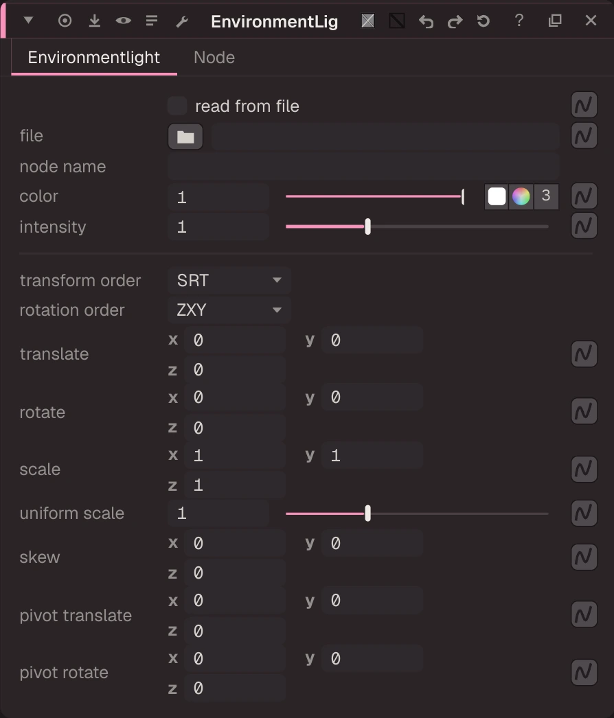 EnvironmentLight properties