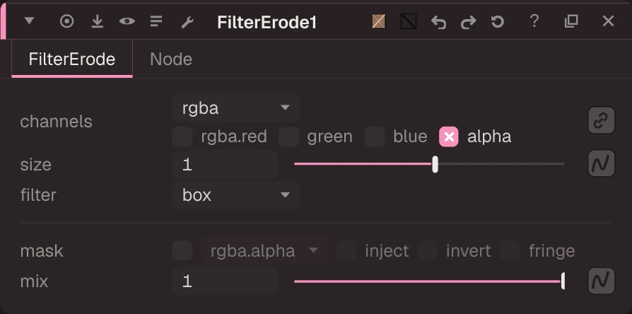 FilterErode properties