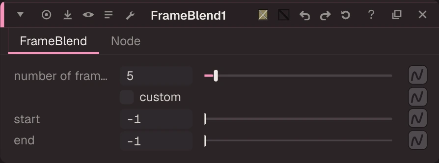 FrameBlend properties