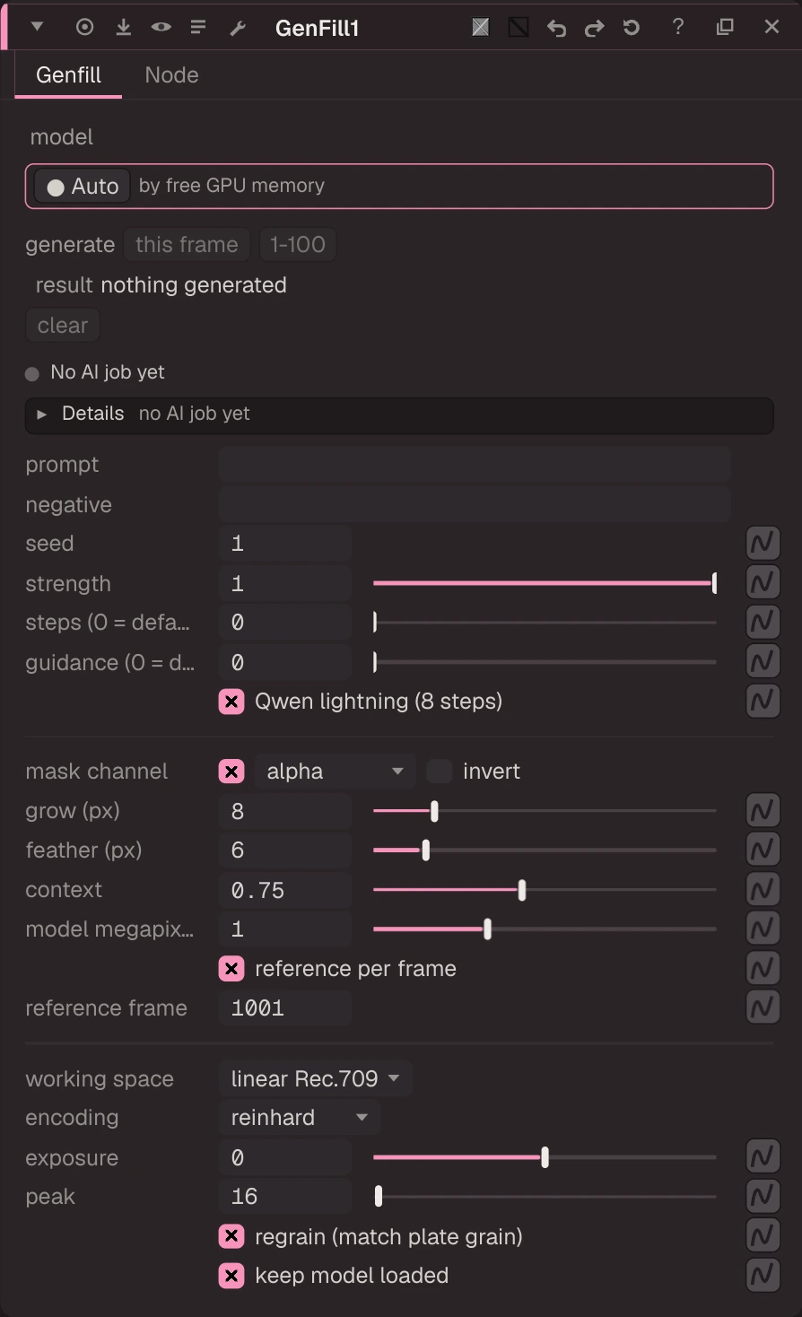 GenFill properties