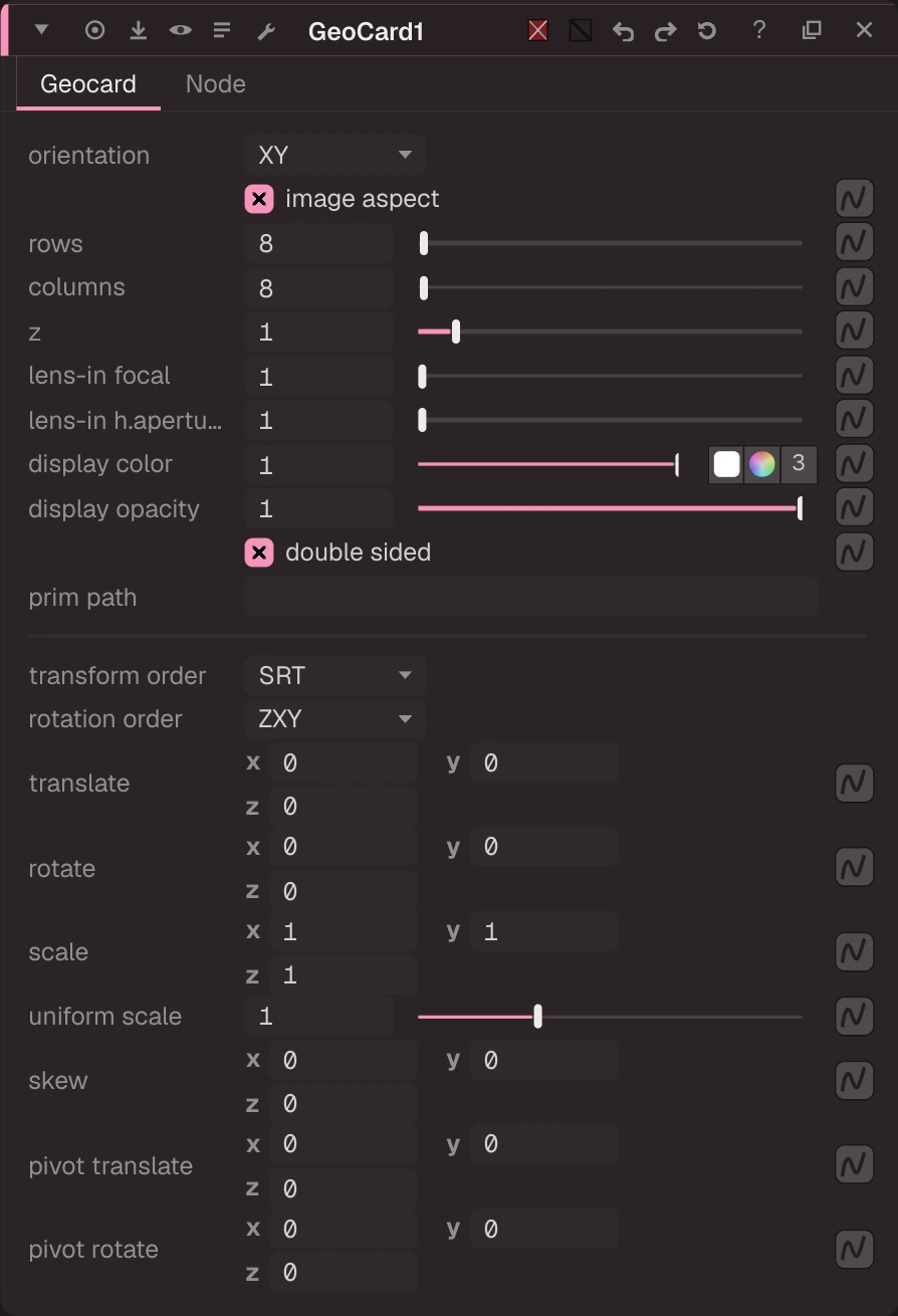 GeoCard properties