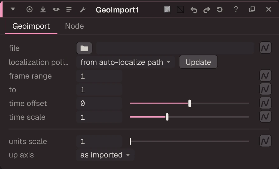 GeoImport properties