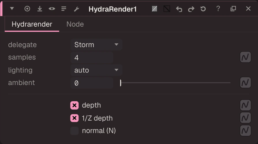 HydraRender properties