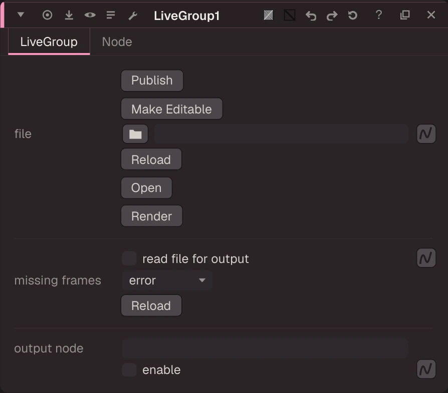 LiveGroup properties
