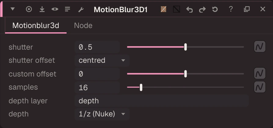 MotionBlur3D properties