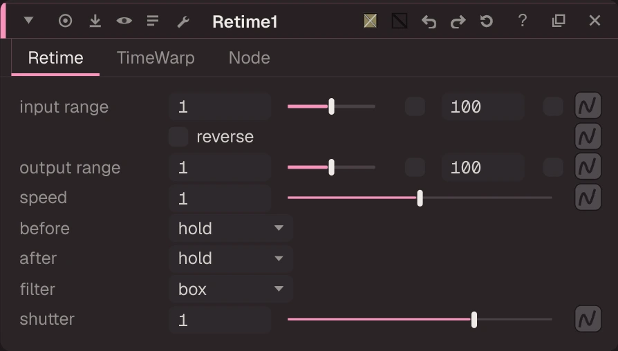 Retime properties