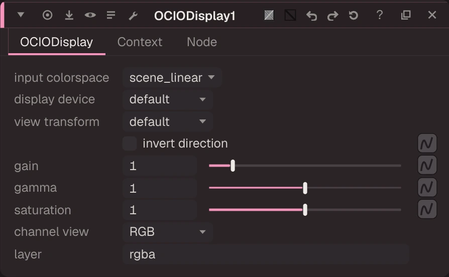 OCIODisplay properties