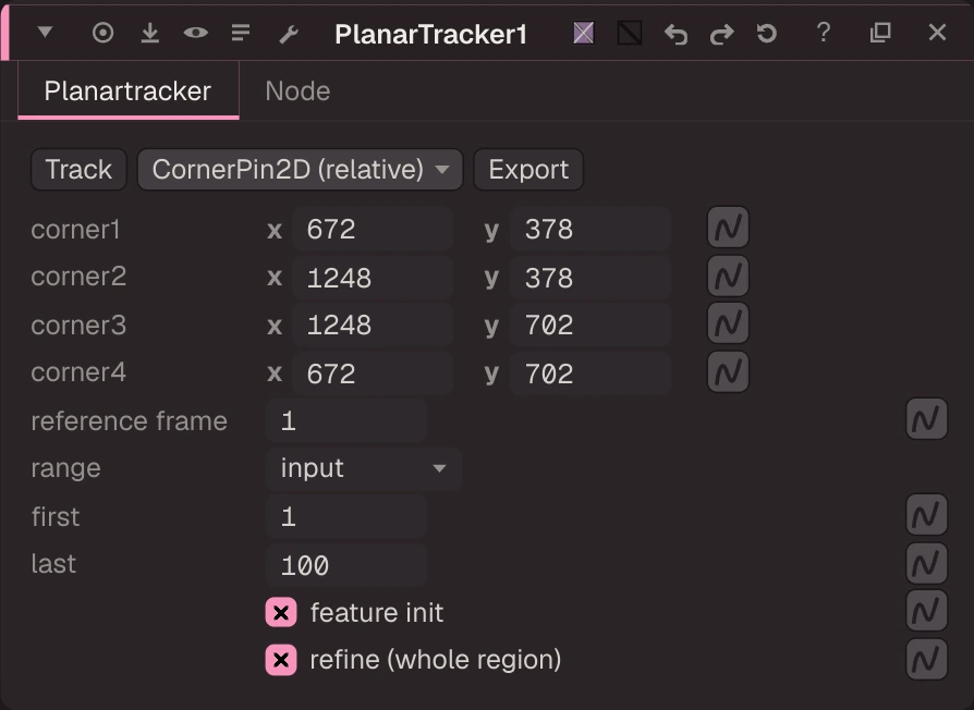 PlanarTracker properties