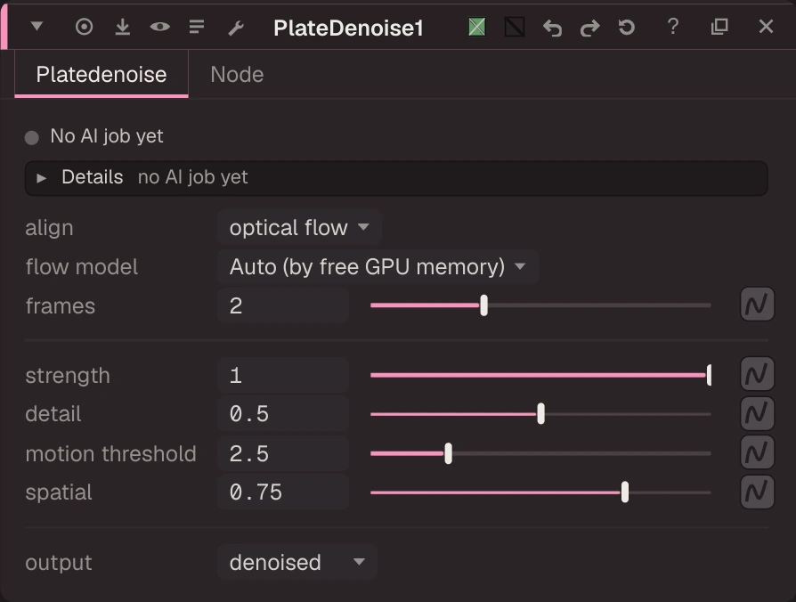 PlateDenoise properties