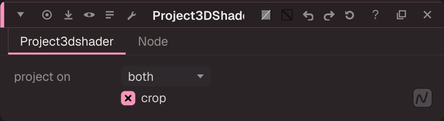 Project3DShader properties