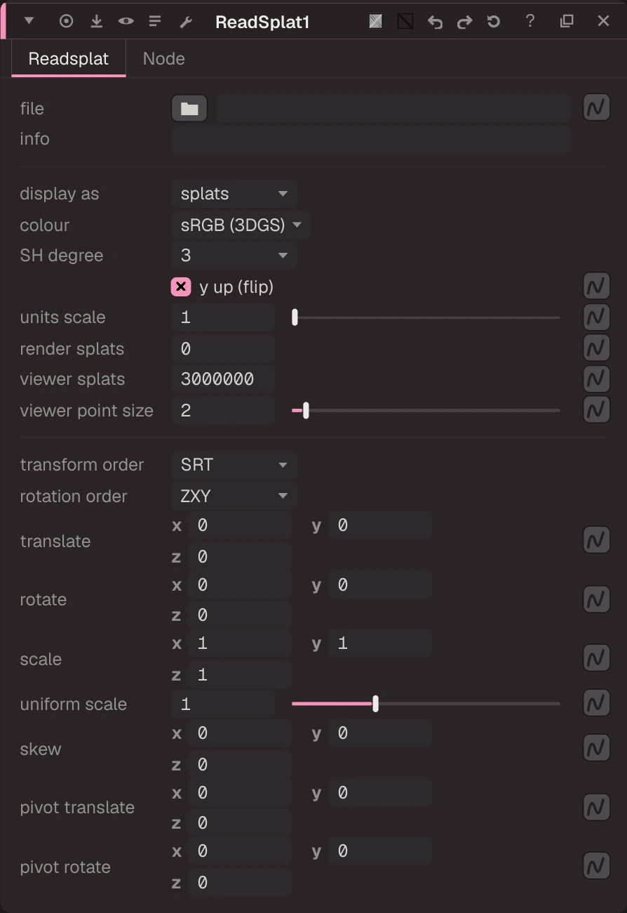 ReadSplat properties