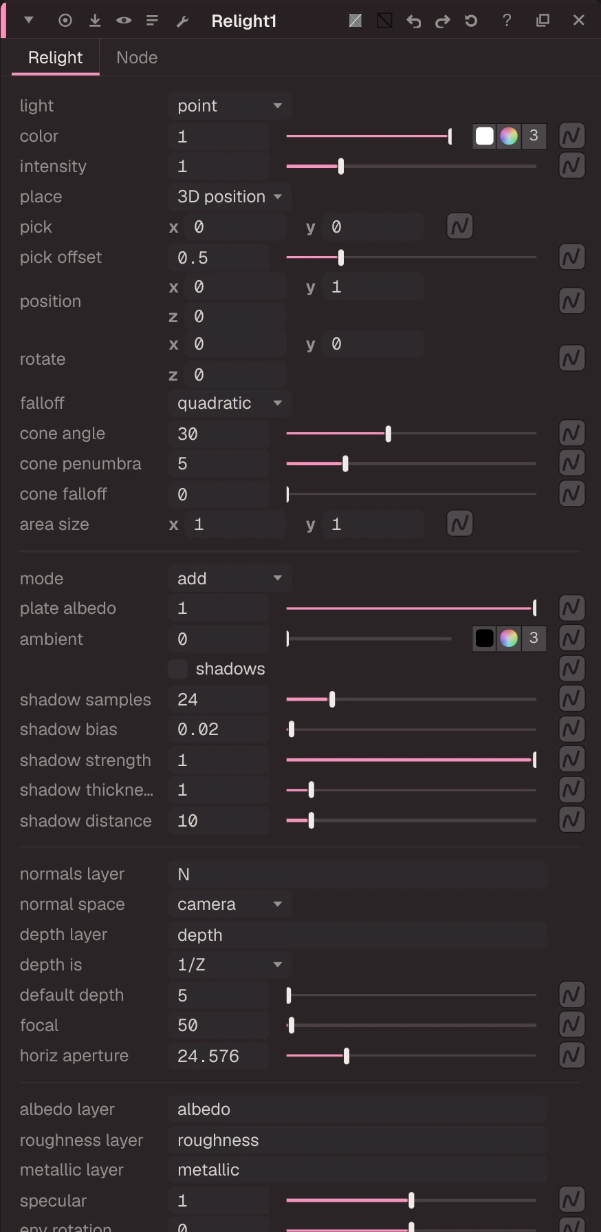 Relight properties