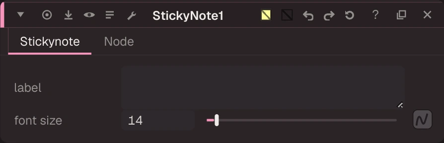 StickyNote properties