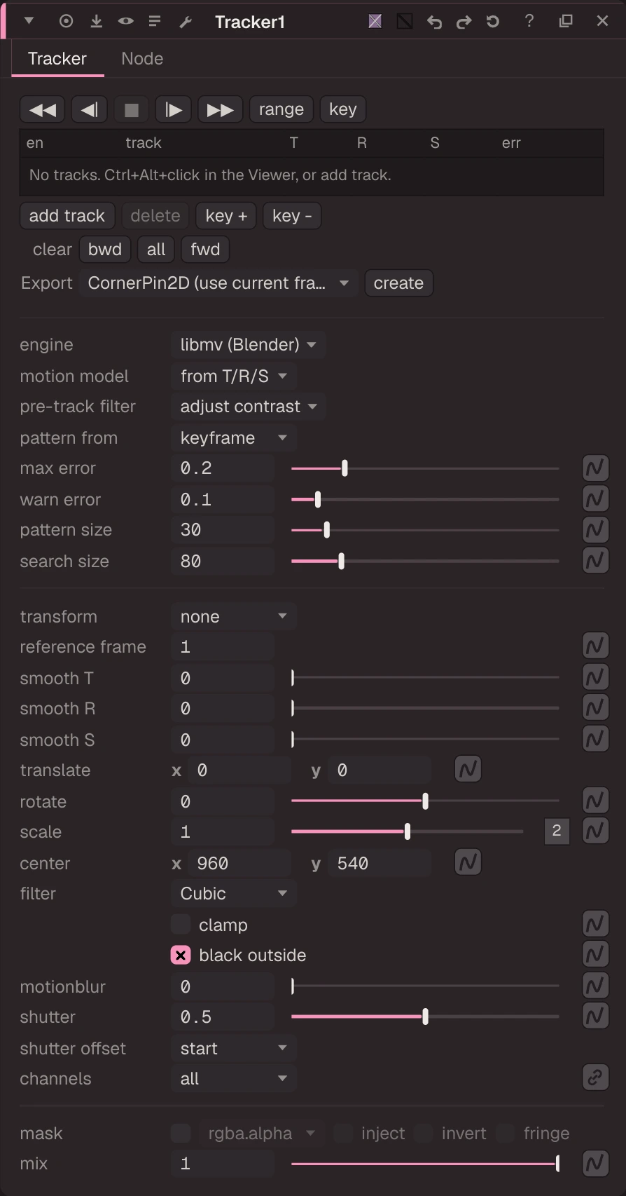 Tracker properties