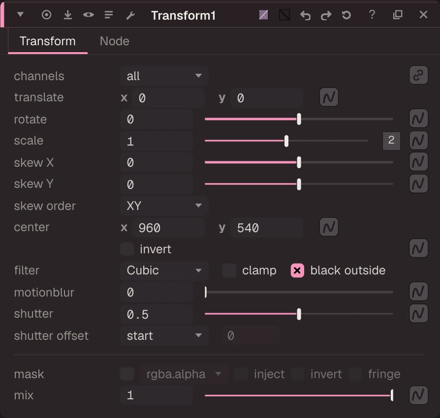 Transform properties