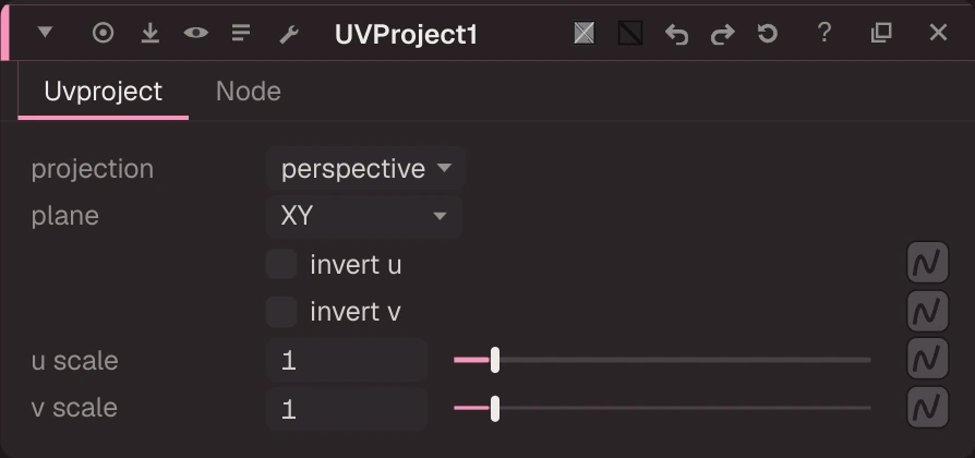 UVProject properties
