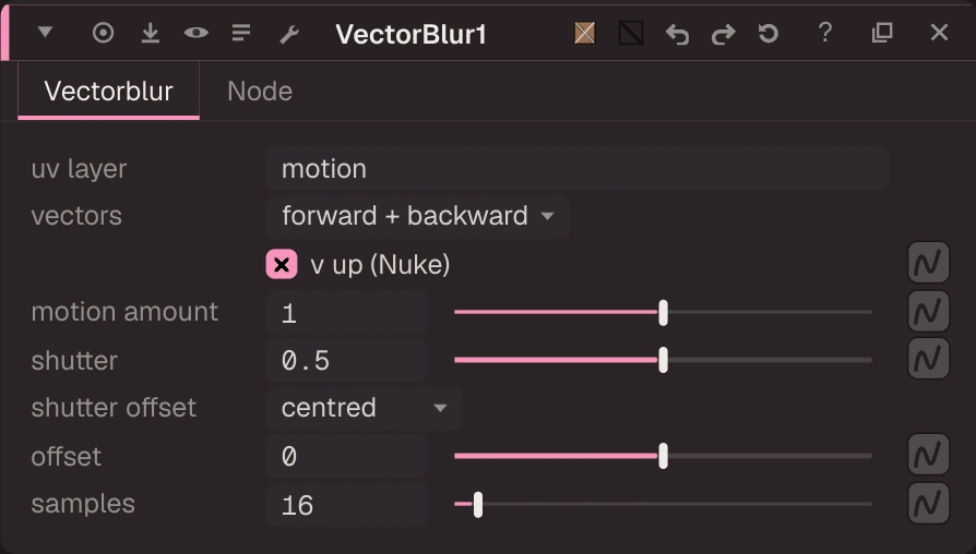 VectorBlur properties
